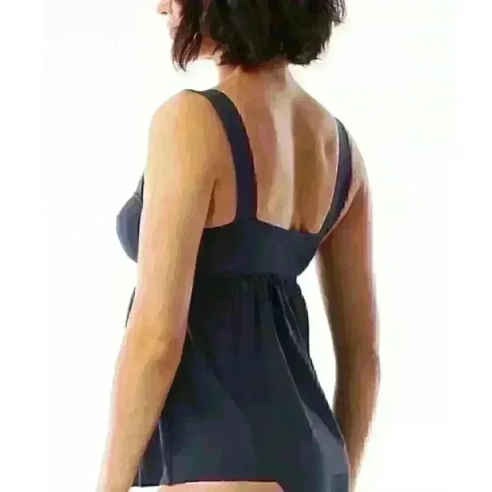 NEW! MICHAEL Michael Kors Women's M Baby Doll Tankini Top & Bottom Set NWT $168 - Picture 2 of 6